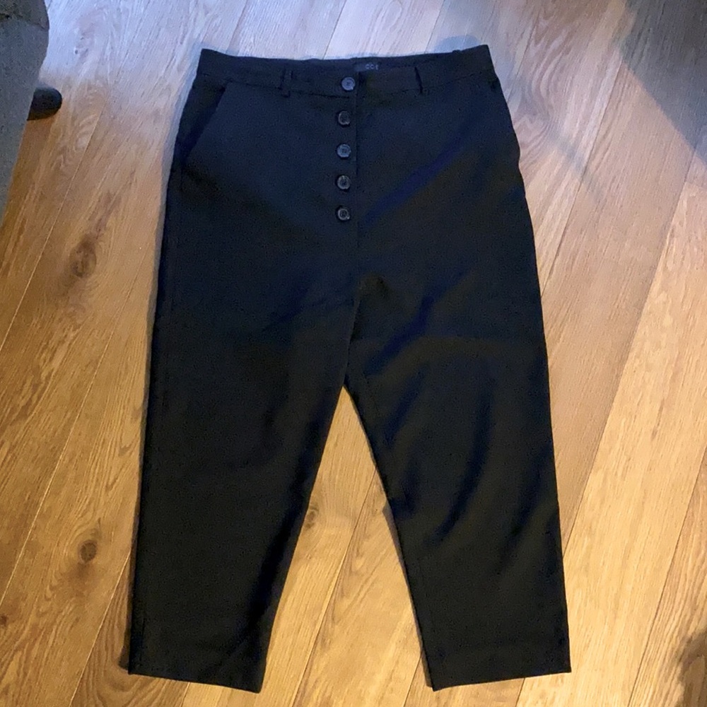 COS black cropped trousers size 30